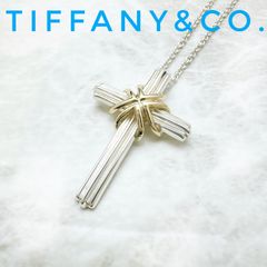 極美品】ティファニー クロス 十字架 コンビ ネックレス 925 750