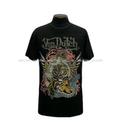 Von Dutch ボン ダッチ ヴォン ダッチ ラインストーン文字 半袖プリントTシャツ Y2K ストリート ストリートブランド (1819)のサムネイル