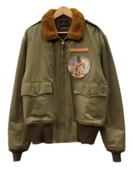 トイズマッコイ TOYS McCOY Type B-10 Flight Jacket THE BODY フライト ジャケット ジップアップ 襟ボア ピンナップガール 空軍 アウター 緑 サイズ42 ジャケット プリント カーキ 104MT-3366のサムネイル