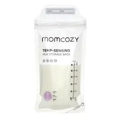 Momcozy 母乳パック 180ml*120枚入 ミルク袋 母乳保冷袋 母乳 保存バッグ 母乳ふりーざーパック|自立型・防漏フリーザーパック・滅菌済み|温度感知変色機能付き|使い捨て哺乳瓶のサムネイル