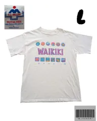 H.L. Miller Waikiki 白Tシャツ Lシングルステッチ90s MJ00456のサムネイル