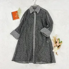 HIROKO KOSHINO ヒロココシノ 七分袖 シャツ チュニック 薄手 比翼ボタン シルク混 幾何学柄 レディースのサムネイル