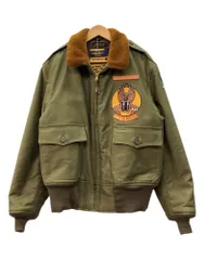 トイズマッコイ TOYS McCOY Type B-10 Flight Jacket SCREAMIN' DEMONS フライト ジャケット ジップアップ 襟ボア マリリンモンロー 空軍 アウター 緑 サイズ44 プリント カーキ 104MT-3368のサムネイル