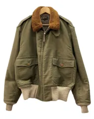 トイズマッコイ TOYS McCOY Type B-10 Flight Jacket WILD CHILDREN II フライト ジャケット ジップアップ ピンナップガール 襟ボア 空軍 アウター 緑 サイズ44 プリント カーキ 104MT-3369のサムネイル