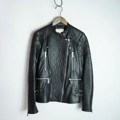 正規 MICHAEL KORS マイケルコース 本革 羊革 ラム レザー ライダース ダブル キルティング mh32652wf9 黒 ブラック M 本物 2128Q★2のサムネイル