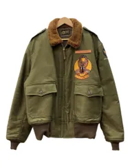 トイズマッコイ TOYS McCOY Type B-10 Flight Jacket SCREAMIN' DEMONS フライト ジャケット ジップアップ 襟ボア マリリンモンロー 空軍 アウター 緑 ジャケット プリント カーキ 104MT-3370のサムネイル