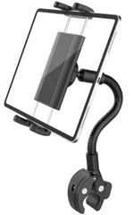 woleyi エアロバイク タブレット ホルダー アーム ipad スタンド フィットネスバイク アイパッドホルダー ハンドルバー ポール 取付 ベビーカー マイクロフォン 360度回転 安定性 取り付け容易  4-13インチ多機種対応のサムネイル