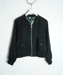 正規 JENEVIEVE ジェネビーブ 花柄 長袖 ブルゾン フルジップ ロングスリーブ ejl-5351-b レディース 黒 ブラック サイズ 1 本物 ●★2のサムネイル
