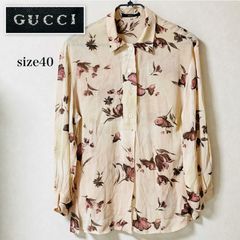 美品GUCCI フローラル＆ビー 長袖シャツシルク100% - メルカリ