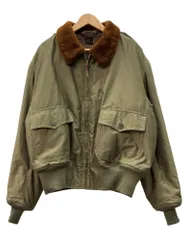 リアルマッコイズ THE REAL McCOY'S Type B-10 Flight Jacket フライト ジャケット ジップアップ 襟ボア 裏ボア 空軍 アウター 緑 サイズ44 ジャケット プリント カーキ 104MT-3372のサムネイル