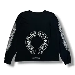 CHROME HEARTS BACK HORSESHOE PRINT LS TEE ホースシュープリントカットソー 長袖 フローラル クロムハーツ ブラック L （18811M）のサムネイル