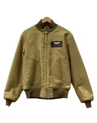 トイズマッコイ TOYS McCOY Deck Jacket デッキ ジャケット ジップアップ DEMOTEX 海軍 航空隊 レザーパッチ ミリタリー アウター 緑 サイズ38 ジャケット ロゴ カーキ 104MT-3374のサムネイル