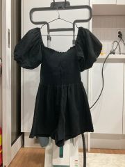 yuuuuです　Cygne オフショルダー ブラックオールインワン 新品 yuuuu様専用です Cygne オフショルダー ブラックオールインワン 新品