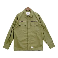 WTAPS ダブルタップス ミリタリー シャツ ジャケット 長袖 FLYERS LS COTTON WEATHER 211BRDT-SHM03 メンズ サイズ01 アウター DM19596■のサムネイル