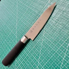 濃州孫六作★ペティナイフ★120mm★ステンレス★未使用品★果物ナイフ★小型包丁★両刃★皮むき★日本製★デッドストック★新品同様★Kitchen★knifeのサムネイル