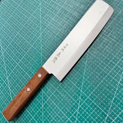 特殊鋼★朱鷺★菜切り包丁★165mm★ステンレス★未使用品★薄刃包丁★両刃★木製柄★野菜切り★刻み★日本製★デッドストック★新品同様★Kitchen★knifeのサムネイル