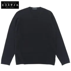 ZANONE　ザノーネ　ウール Vネック ニット トップス メンズ ブラック 46　46のサムネイル