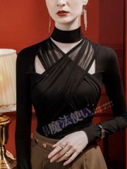 高級ベリーダンス練習服 ブラック メッシュ切替セット CWF029 - メルカリ