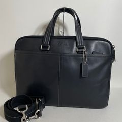 極美品 コーチ ベケット 2way ビジネスバッグ スリム A4可 レザー 黒