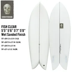 クリステンソン フィッシュ Christenson FISH CLEAR 5’5” 5’6” 5’7” 5’8” Wet Sanded Finish フューチャーフィンBOX PU JAPAN SHAPE サーフボード クリアーのサムネイル
