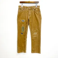 POLO RALPH LAUREN ポロ ラルフローレン ダメージ加工 リペア加工 コーデュロイ パンツ VARICK SLIM STRAIGHT バリックスリムストレート Ks6-79のサムネイル