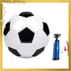 ASPALAND サッカーボール 5号 練習球 防水 空気入れ付 白黒 クラシック 一般 中学 高校 部活 1のサムネイル