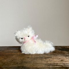 とけそうな、ねこ ( ふわふわの白い子 ) Cora 猫 ぬいぐるみ 作家