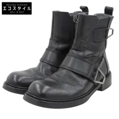 DIESEL　ディーゼル　D-JACK BELTED インサイドジップ ブーツ レザー シューズ メンズ ブラック 40　40のサムネイル