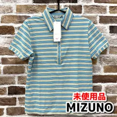 タグ付き未使用品　MIZUNO　ミズノ　GOLF　半袖Tシャツ/ウエア　ホワイト×ブルー　サイズ:LL   NMO6-067-08のサムネイル