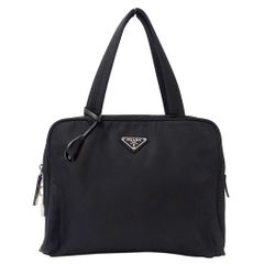 プラダ PRADA バッグ レディース ブランド ハンドバッグ ナイロン ブラック 黒 ロゴ おしゃれ 【中古】