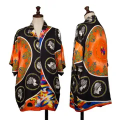 ジャンニヴェルサーチGIANNI VERSACE バロック柄半袖ボタンフライシャツ マルチM位のサムネイル