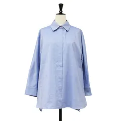 S Max Mara エス マックスマーラ シャツ ブルー サイズ:36(S) ピュアコットン Aライン フレアシャツ Conero ラグラン ワイド スリット トップス ブラウス 長袖【レディース】【中古】のサムネイル