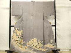 平和屋着物＊虹色創家 本郷大田子 夏物 男性 小紋 絽 大田子そめ 暈し