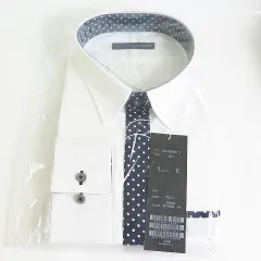 テットオム TETE HOMME シャツ 長袖 LL シャドーストライプ ホワイト 2sa7334のサムネイル