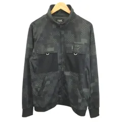 アヴィレックス AVIREX VENTIRATION SYSTEM JACKET ジップアップジャケット 上着 L 黒 ブラック カモフラ柄 メッシュポケット 長袖 /MD ■GY19のサムネイル