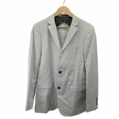 バーバリーブラックレーベル BURBERRY BLACK LABEL テーラードジャケット XL グレー ストライプ柄 シングルブレスト 長袖  /SH ■GY19のサムネイル