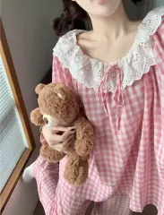 ピンク CHECK パジャマ 上下セット ルームウェアのサムネイル