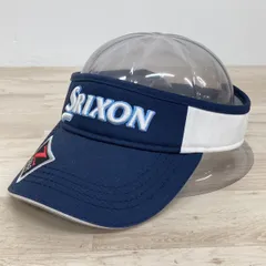 美品 SRIXON/スリクソン サンバイザー ネイビー×ホワイト SMH9331X フリーサイズ(54-60cm) ゴルフウェア 帽子[ON00409]のサムネイル