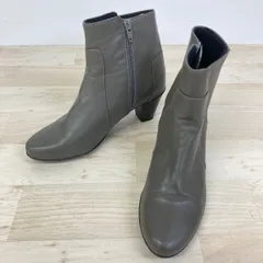 美品 AKAKURA/アカクラ ショートブーツ 22.5cm EEE 2517 グレー レディース サイドファスナー 日本製/MADE IN JAPAN[OM03259]のサムネイル