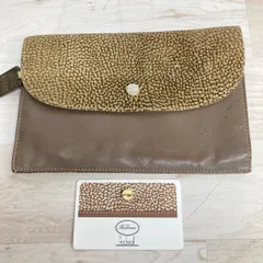 BORBONESE/ボルボネーゼ クラッチバッグ/ポーチ うずら柄 ブラウン/茶色 redwall イタリア製 PATENTED[OL00237]のサムネイル