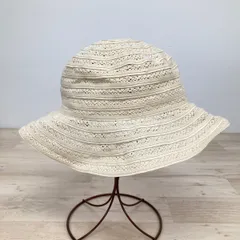 美品 ミキハウス/miki house 帽子/ハット 56 アイボリー レース 12-9106-847-41 キッズ/女の子[ON00445]のサムネイル