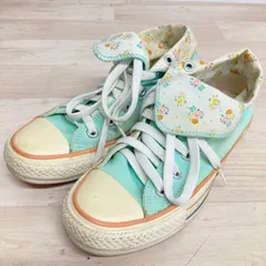コンバース×アースミュージック&エコロジー スニーカー 23cm 5CJ274 花柄 ミントグリーン/水色 レディース CONVERSE[OL00249]