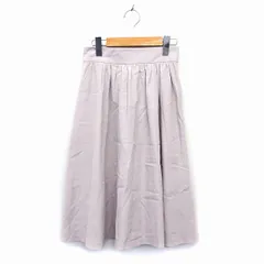 グリーンレーベルリラクシング ユナイテッドアローズ green label relaxing スカート フレア ロング ギャザー サイドジップ 透け感 36 グレージュ /NT21