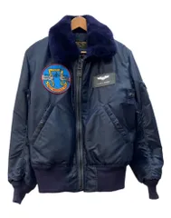 トイズマッコイ TOYS McCOY Type B-15C Flight Jacket ANYTHING GOES TOUR フライト ジャケット ジップアップ マリリンモンロー 襟ボア 空軍 紺 サイズ36 ジャケット 刺繍 ネイビー 104MT-3383のサムネイル