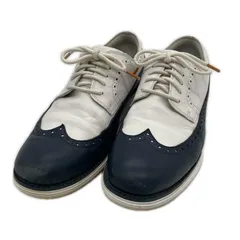 中古 コールハーン COLE HAAN ゴルフシューズ  9 2/1M 27.5cm 白 ウォータープルーフウイングチップ スパイクレス [C38124]のサムネイル