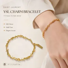 新品  SAINT LAURENT サンローラン ブレスレット CASSANDRE カサンドラ マルチチャームブレスレット ゴールド 757664 Y1500 8030 レディースのサムネイル