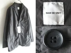 新品タグ付 SAGE DE CRET サージュデクレ 2024SS 製品洗い コットンタイプライター 3Bテーラードジャケット S チャコール 定価35200円のサムネイル