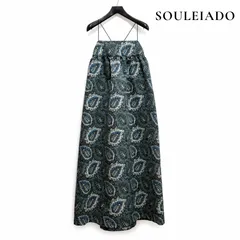 SOULEIADO ソレイアード ポリエステルプリント キャミソールワンピース ペイズリー ロングワンピース 36 トゥモローランド A066のサムネイル