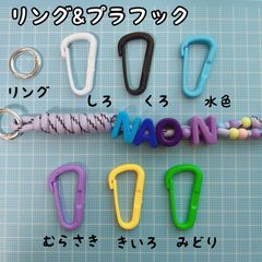 文字入りレインボーミサンガストラップ(本体価格370円)(名前入り) 即