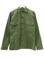 ヴィンテージ VINTAGE U.S.ARMY 60s OG107 ユーティリティシャツ コットンサテン オリーブ 13.5×32のサムネイル